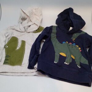 Boys 2T-24M Lightweight Hoodie, Dinosaur Print, Pullover